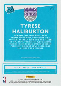 2020-21 Donruss #231 Tyrese Haliburton Back