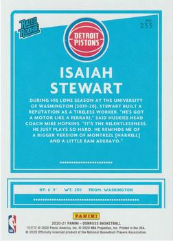 2020-21 Donruss #233 Isaiah Stewart Back