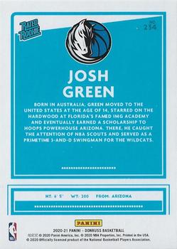 2020-21 Donruss #234 Josh Green Back