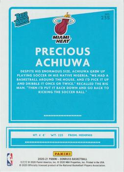 2020-21 Donruss #235 Precious Achiuwa Back