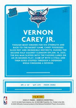 2020-21 Donruss #241 Vernon Carey Jr. Back