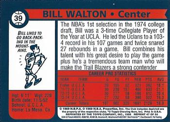 1996-97 Topps - Finest Reprints #47 Bill Walton Back