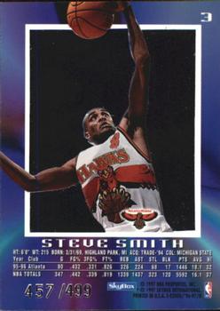 1996-97 E-X2000 - Credentials #3 Steve Smith Back