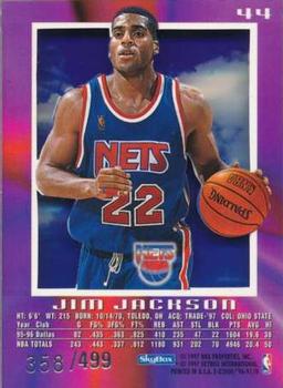 1996-97 E-X2000 - Credentials #44 Jim Jackson Back