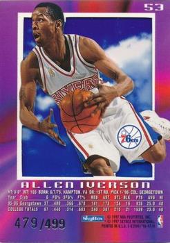 1996-97 E-X2000 - Credentials #53 Allen Iverson Back
