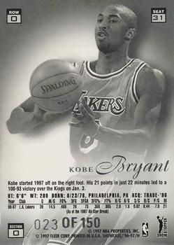 1996-97 Flair Showcase - Legacy Collection Row 0 (Showcase) #31 Kobe Bryant Back