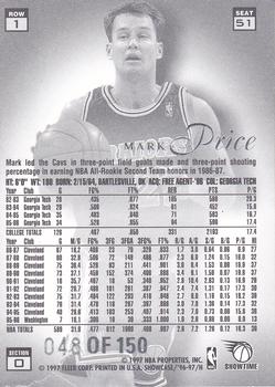 1996-97 Flair Showcase - Legacy Collection Row 1 (Grace) #51 Mark Price Back