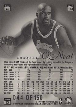 1996-97 Flair Showcase - Legacy Collection Row 2 (Style) #10 Shaquille O'Neal Back