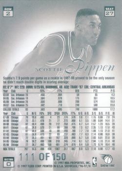 1996-97 Flair Showcase - Legacy Collection Row 2 (Style) #27 Scottie Pippen Back