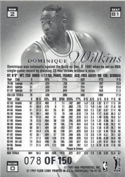 1996-97 Flair Showcase - Legacy Collection Row 2 (Style) #81 Dominique Wilkins Back