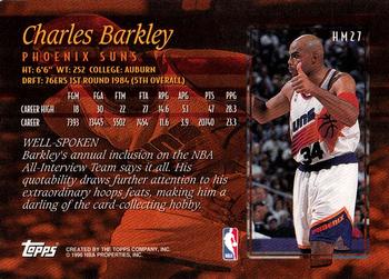1996-97 Topps - Hobby Masters #HM27 Charles Barkley Back