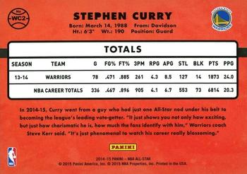 2014-15 Donruss NBA All-Star Game #WC2 Stephen Curry Back