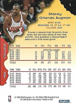 1996-97 Hoops - Silver #1 Stacey Augmon Back