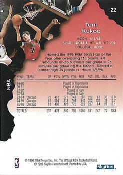 1996-97 Hoops - Silver #22 Toni Kukoc Back