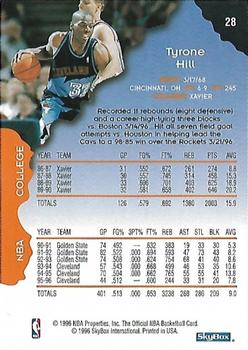 1996-97 Hoops - Silver #28 Tyrone Hill Back