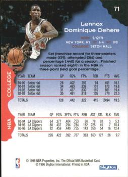 1996-97 Hoops - Silver #71 Terry Dehere Back