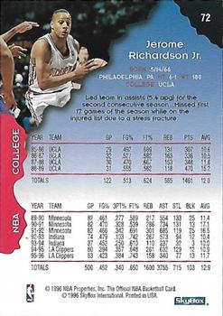 1996-97 Hoops - Silver #72 Pooh Richardson Back