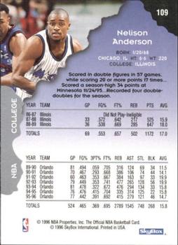 1996-97 Hoops - Silver #109 Nick Anderson Back