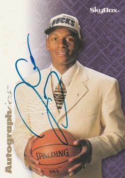 1996-97 SkyBox Premium - Autographics Blue Ink #NNO Ray Allen Front