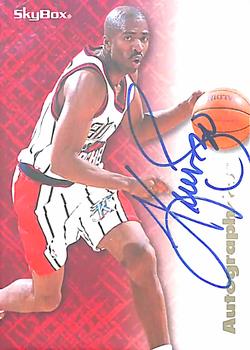 1996-97 SkyBox Premium - Autographics Blue Ink #NNO Kenny Smith Front