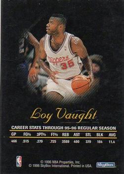 1996-97 SkyBox Premium - Autographics Blue Ink #NNO Loy Vaught Back