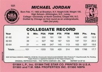 1996-97 Stadium Club - Finest Reprints Refractor #24 Michael Jordan Back