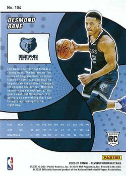 2020-21 Panini Revolution #104 Desmond Bane Back