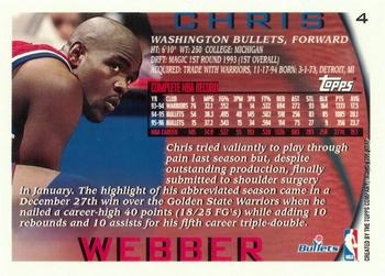 1996-97 Topps - NBA at 50 #4 Chris Webber Back