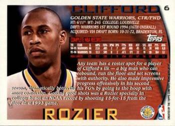 1996-97 Topps - NBA at 50 #6 Clifford Rozier Back