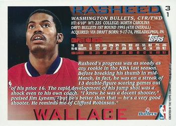 1996-97 Topps - NBA at 50 #31 Rasheed Wallace Back