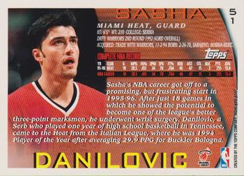 1996-97 Topps - NBA at 50 #51 Sasha Danilovic Back