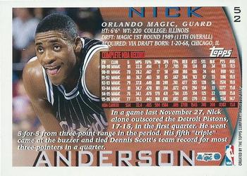 1996-97 Topps - NBA at 50 #52 Nick Anderson Back