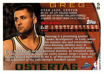 1996-97 Topps - NBA at 50 #58 Greg Ostertag Back