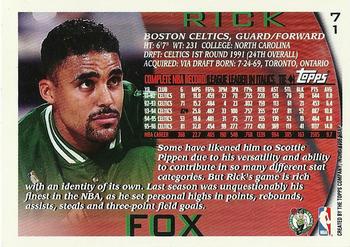 1996-97 Topps - NBA at 50 #71 Rick Fox Back