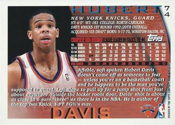 1996-97 Topps - NBA at 50 #74 Hubert Davis Back