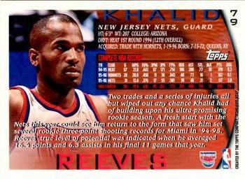 1996-97 Topps - NBA at 50 #79 Khalid Reeves Back
