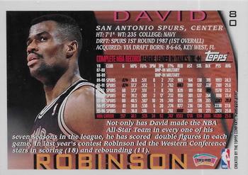 1996-97 Topps - NBA at 50 #80 David Robinson Back