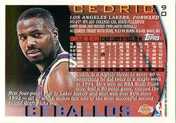 1996-97 Topps - NBA at 50 #90 Cedric Ceballos Back