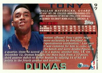 1996-97 Topps - NBA at 50 #97 Tony Dumas Back