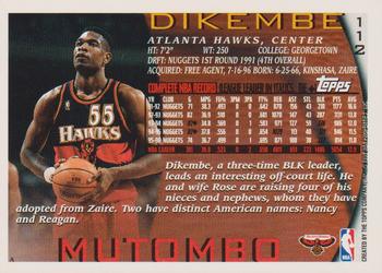 1996-97 Topps - NBA at 50 #112 Dikembe Mutombo Back