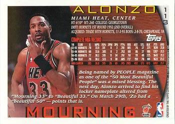 1996-97 Topps - NBA at 50 #113 Alonzo Mourning Back
