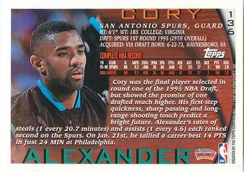 1996-97 Topps - NBA at 50 #136 Cory Alexander Back
