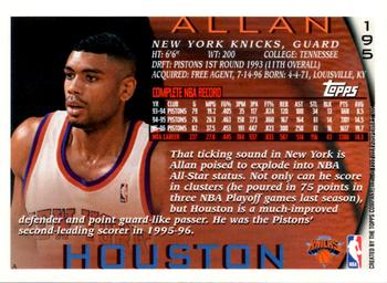 1996-97 Topps - NBA at 50 #195 Allan Houston Back