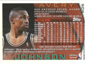 1996-97 Topps - NBA at 50 #202 Avery Johnson Back