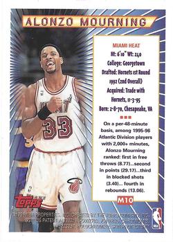 1996-97 Topps - Mystery Finest Bordered #M10 Alonzo Mourning Back