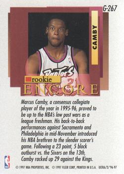 1996-97 Ultra - Gold Medallion #G-267 Marcus Camby Back