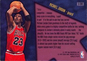 1996-97 Ultra - Gold Medallion #G-280 Michael Jordan Back