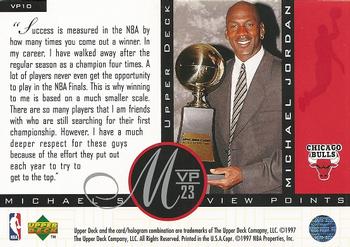 1996 Upper Deck Michael Jordan Michael's Viewpoints 3x5 #VP10 Michael Jordan Back