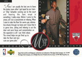 1996 Upper Deck Michael Jordan Michael's Viewpoints 3x5 #VP2 Michael Jordan Back