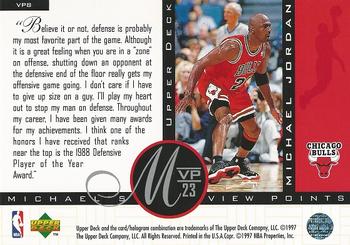 1996 Upper Deck Michael Jordan Michael's Viewpoints 3x5 #VP8 Michael Jordan Back